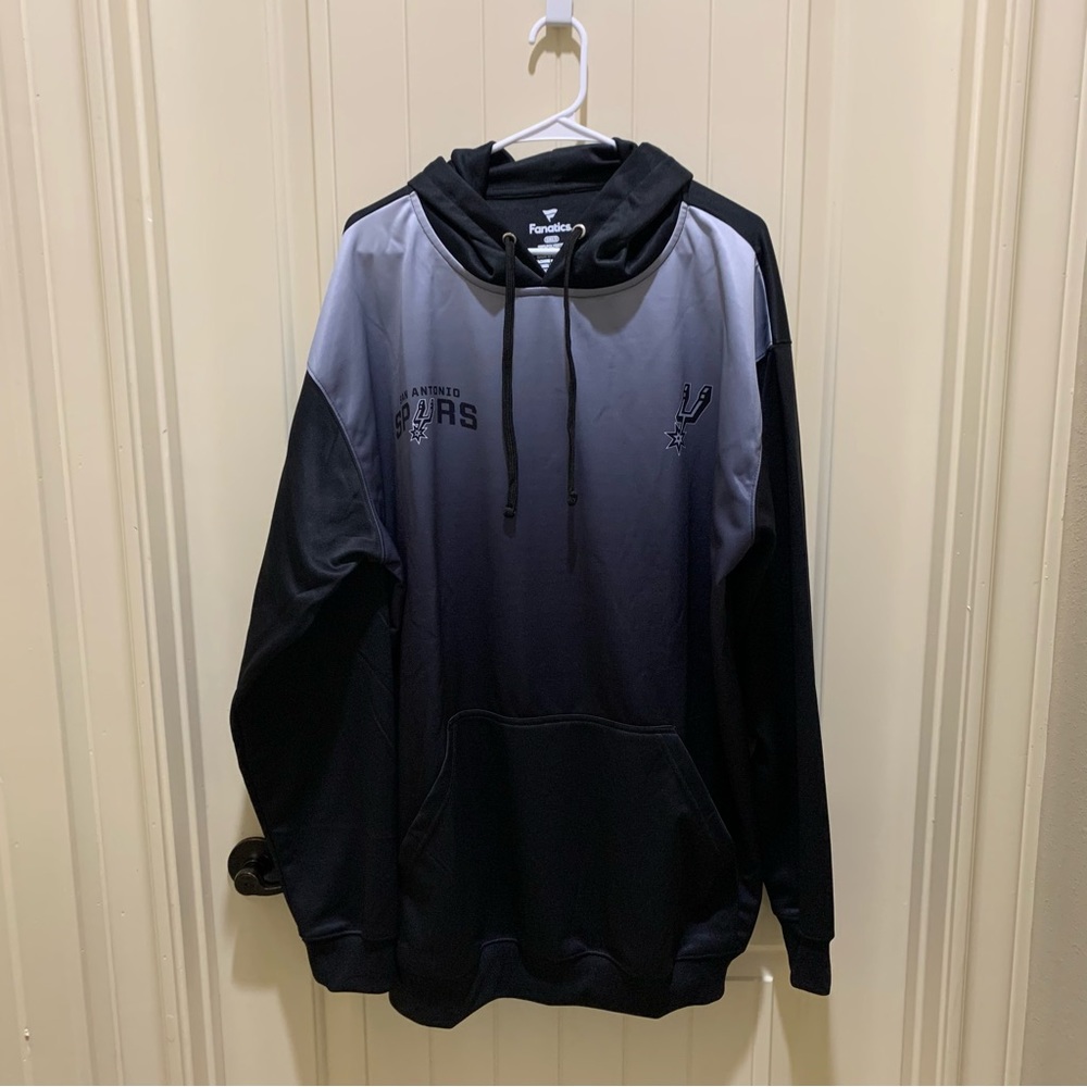 San Antonio Spurs Fanatics Fade Sublimated Fleece Pullover Hoodie - Black 3XLT